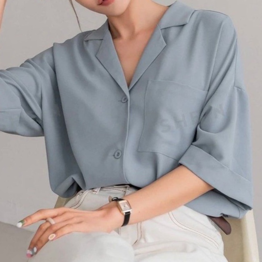 2/$10 Blue Button Down Shirt